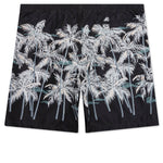 All Over Palms Swim Short - Black/Off White