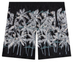 All Over Palms Swim Short - Black/Off White