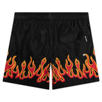 Burning Flames Print Swimshort - Black/Red