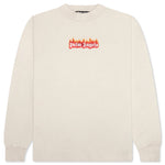 Burning Logo Classic L/S Tee - Off/White