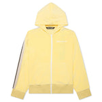 Chenille Zip Hoodie Track Jacket - Yellow/Off White