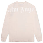 Classic Logo Over L/S Tee - Butter/White