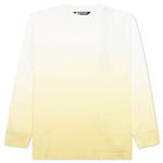 Gradient Overlogo L/S Tee - Yellow/White