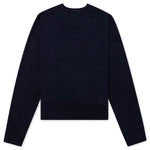 Kid's Classic Curved Logo Crewneck - Navy Blue