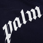 Kid's Classic Curved Logo Crewneck - Navy Blue