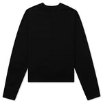 Kids Classic Curved Logo Crewneck - Black/White
