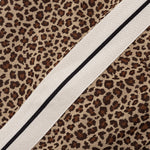 Leopard Jacquard Track Pants - Beige/Off White
