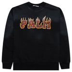 Logo Flames Vintage Crewneck - Black/Red