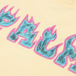 Logo Flames Vintage Tee - White/Purple
