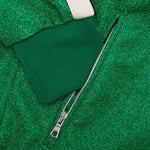 Lurex Track Jacket - Green/White