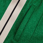 Lurex Track Pants - Green/White