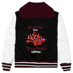 Marine Collar Varsity Jacket - Navy Blue