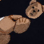 PA Bear Cardigan - Black/Brown