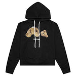 PA Sequins Bear Hoodie - Black/Gold