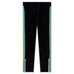 Rainbow Chenille Track Pants - Black/White