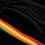 Rainbow Chenille Track Pants - Black/White