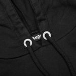 Rhinestone Sprayed Hoodie - Black/Black