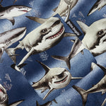 Sharks Bowling Shirt - Blue/Black