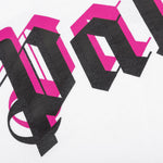 Double Logo Over L/S Tee - White/Fuchsia