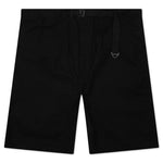 Elasticated Waist Utility Shorts - Black