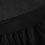 Melton Wool Trousers with Drawstring at Hems - Black