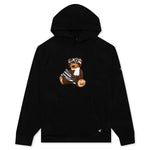 Chenille Bear Hoodie - Black