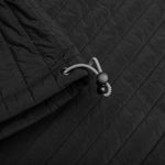 Patches Quilted Zip Hoodie - Black
