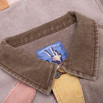 Patchwork Face Colorblocked Twill Jacket - Brown/Multi