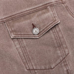 Patchwork Face Colorblocked Twill Jacket - Brown/Multi