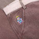 Patchwork Face Double Knee Pant - Brown/Multi