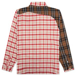 Patchwork Face Flannel Shirt - Red