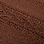 Charlie Mock Neck Knit Shirt - Brown