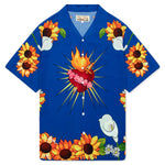Heart Button Down - Blue