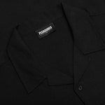 Luster Camp Collar Button Down - Black