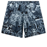 Silk Bermuda Shorts with Hubert Objects - Black/Navy