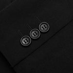 Plus Tailored Wool Blend Blazer - Black