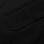 Plus Tailored Wool Blend Blazer - Black