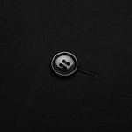 Plus Tailored Wool Blend Blazer - Black