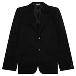 Plus Tailored Wool Blend Blazer - Black