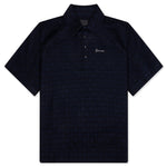 Monogram 72 Jacquard Polo - Black/Navy