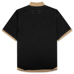 Layered Polo Shirt - Black/Camel