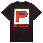 Block "P" S/S Tee - Chocolate