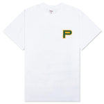 Block "P" S/S Tee - White