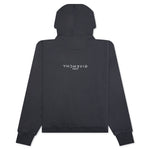 Printed Felpa Slim Fit Hoodie - Charcoal