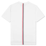 Center Back Stripe Pique Tee - White