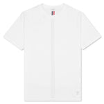 Center Back Stripe Pique Tee - White