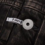 Puffer Denim Jacket - Black