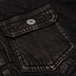 Puffer Denim Jacket - Black