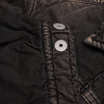Puffer Denim Jacket - Black
