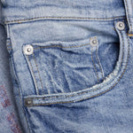 P001 - Light Indigo Embroidery Punch P Plaid